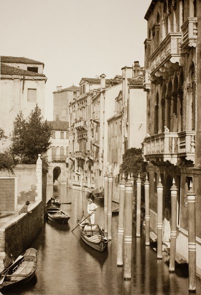 Başlıksız II 41, c. 1890. [Kanalda Gondol, Venedik]. by Unbekannt