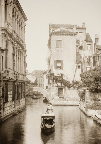 Başlıksız II 8, c. 1890. [Kanalda Gondol, Venedik]. by Unbekannt