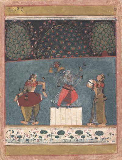 Vasant Ragini: Bir ragamala serisinden Folio, Garland of Musical Modes, yaklaşık. 1630-40. by Unbekannt