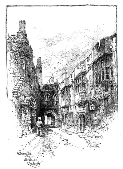 Dörtgenden görünüm, Windsor Kalesi, c1888 by Unbekannt