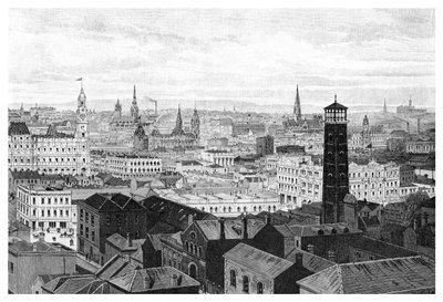 Hukuk Mahkemelerinin kubbesinden görünüm, Melbourne, Victoria, Avustralya, 1886 by Unbekannt