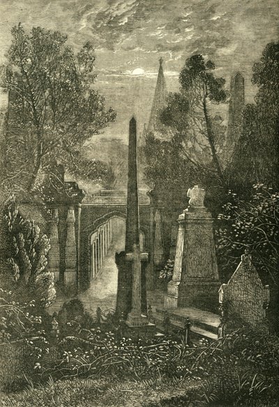 Highgate Mezarlığı'nda görünüm, c1876. by Unbekannt