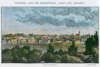 Hamilton görünümü, Victoria, Avustralya, c1885 by Unbekannt