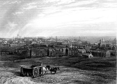 Leeds'in görünümü, Yorkshire, 19. yüzyılın başlarında by Unbekannt