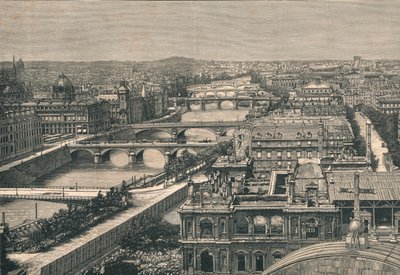 Yedi Köprüyü Gösteren Paris Manzarası, 1882 by Unbekannt