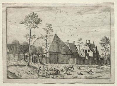 Brabant ve Campine Köylerinden Görünüm: Sürülü Çobanlar, c. 1559. by Unbekannt