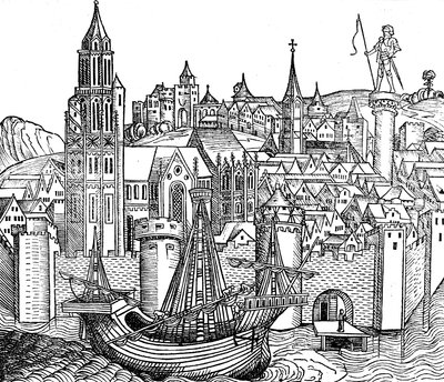 Müstahkem şehir manzarası, 1493 by Unbekannt
