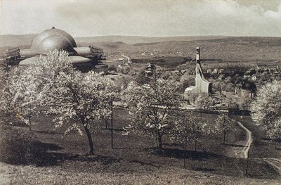 Goetheanum ve Isıtma Evinin Görünümü, Dornach, İsviçre, 1914-1916 by Unbekannt