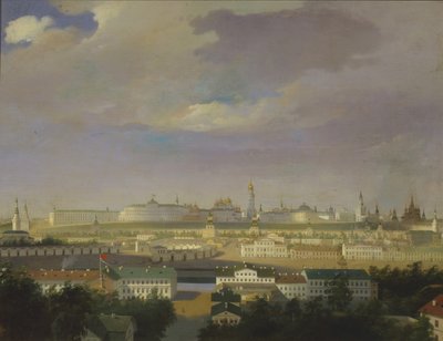 19. yüzyılın ortalarında Bolotnaya Marsh meydanından Moskova Kremlin