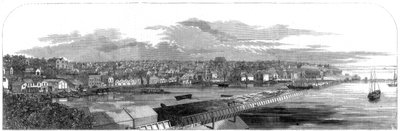 Yeni ticari set ile Auckland, Yeni Zelanda şehrinin görünümü, 1860 by Unbekannt