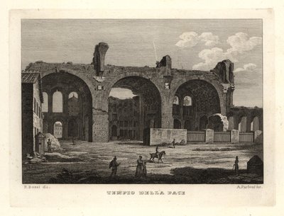 Barış Tapınağı veya Vespasian Forumu kalıntılarının görünümü, Tempio della Pace, Roma by Unbekannt