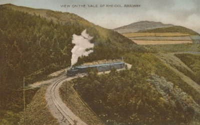 Vale of Rheidol Demiryolu üzerinde görünüm, 20. yüzyılın başlarında. by Unbekannt