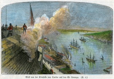 Quebec, Kanada, c1875 kalesinden St Lawrence Nehri üzerinde görünüm by Unbekannt