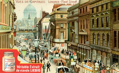 Başkentlerin Görünümleri: Fleet Street, Londra, c1900 by Unbekannt