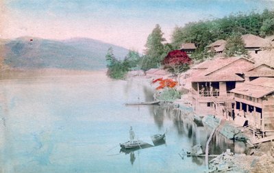 Su kenarındaki köy, Japonya by Unbekannt