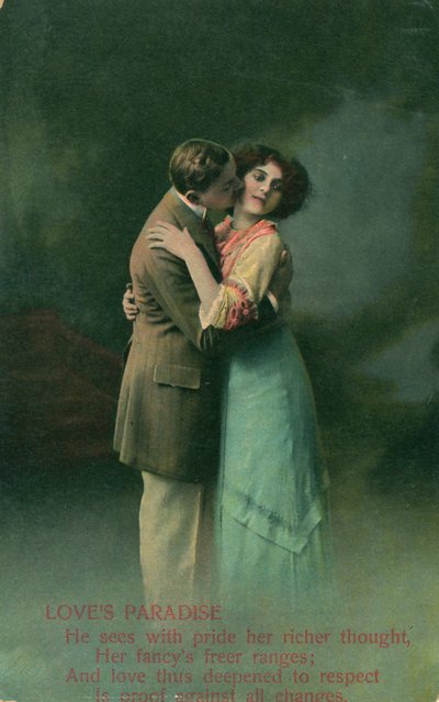 Vintage romantik poatcard by Unbekannt