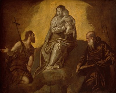 Vaftizci Yahya ve Anthony Abbot ile Bakire ve Çocuk, 15751625. by Unbekannt