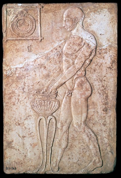 Aklanma yapan bir sporcunun adak kabartması, 2. yüzyıl by Unbekannt