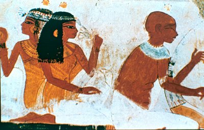 Duvar Resmi, Ölen Çiftten Detay, Nakht Mezarı, Thebes by Unbekannt