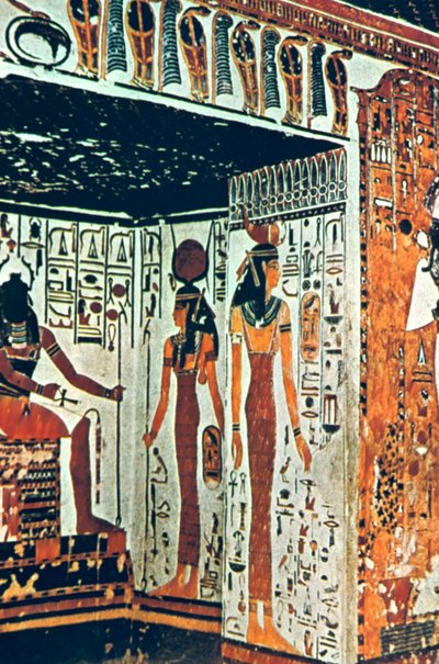 Duvar Resmi, Nefertiti Mezarı, Thebes, Mısır by Unbekannt