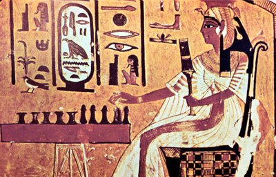 Nefertari, Thebes, Antik Mısır, 19. Hanedan, MÖ 13. yüzyıl mezarından duvar resmi by Unbekannt