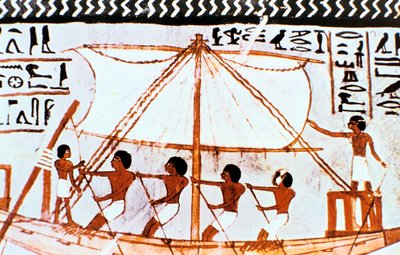 Sennefer, Abydos, Eski Mısır, 18. Hanedan, MÖ c1450 mezarından duvar resmi by Unbekannt