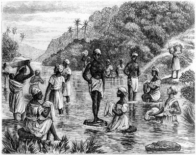 Çamaşır yıkamak, Santo Domingo, 1873 by Unbekannt