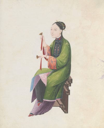 Bo çalan müzisyenin suluboyası, 18. yüzyılın sonlarında. by Unbekannt
