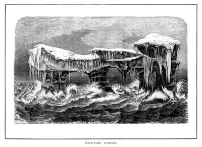 Dalga aşınmış buzdağları, 1877 by Unbekannt