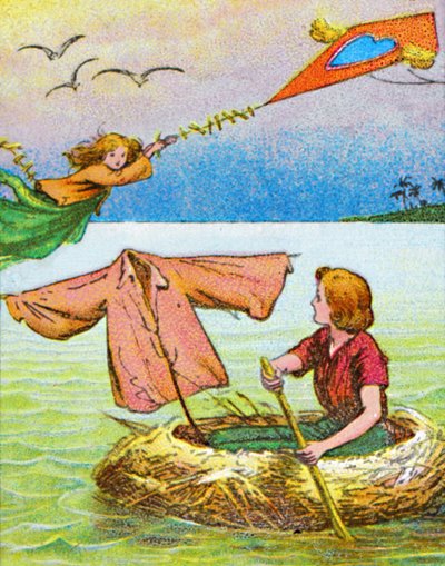 Wendy ve Peter kaçış, c1905. by Unbekannt