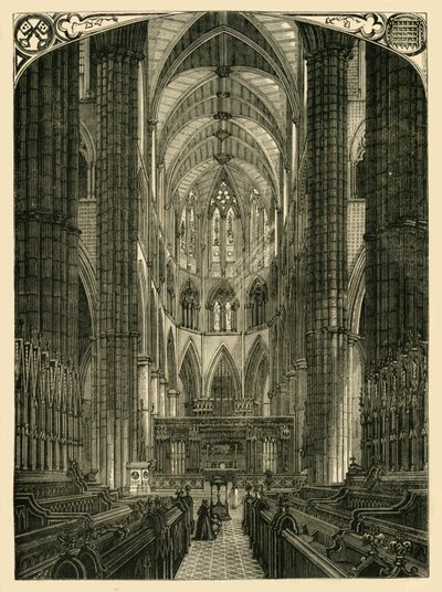 Westminster Abbey: Koronun İç Mekanı, 1881. by Unbekannt