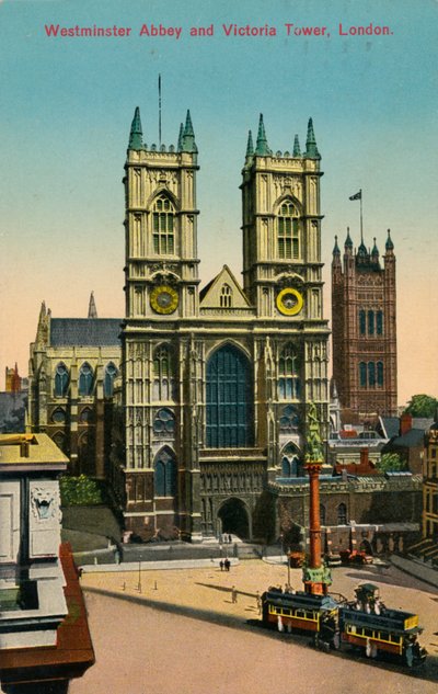 Westminster Abbey ve Victoria Kulesi, Londra, c1930 by Unbekannt