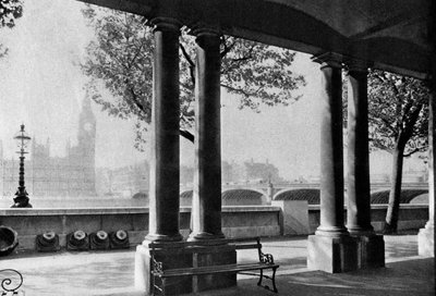 St Thomass Hastanesi terasından Westminster Köprüsü ve Big Ben, 1926-1927 by Unbekannt