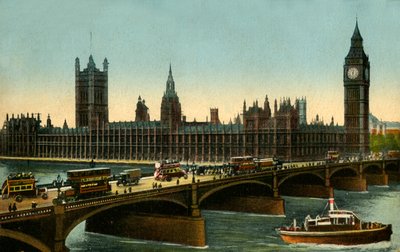 Westminster Köprüsü ve Parlamento Binaları, Londra, c1910. by Unbekannt