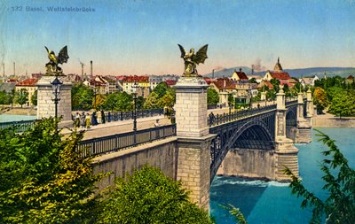 Wettstein Köprüsü, Basel, İsviçre, c1936 by Unbekannt