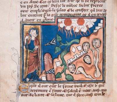 Yeri titretmek için ayağa kalktığında... Minyatür: Apocalypse de saint Jean, yaklaşık 1320. by Unbekannt