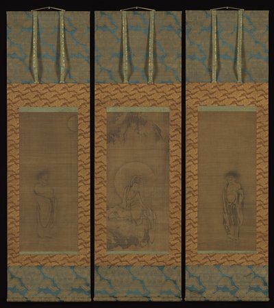 Beyaz Cüppeli Guanyin, Hanshan ve Shide ile, 14. yüzyıl. by Unbekannt