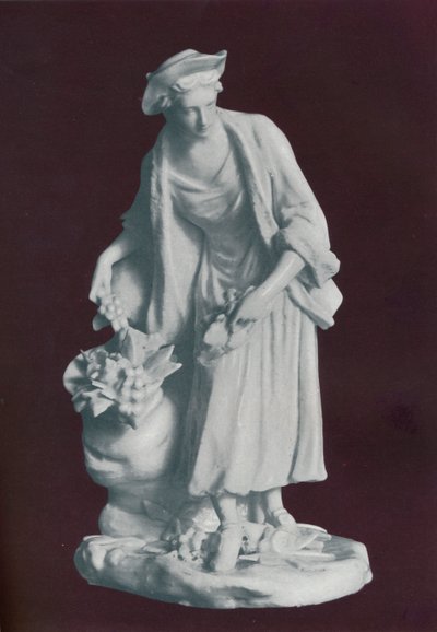 Beyaz Chelsea Porselen bahçıvan arkadaşı figürü, c1770 by Unbekannt