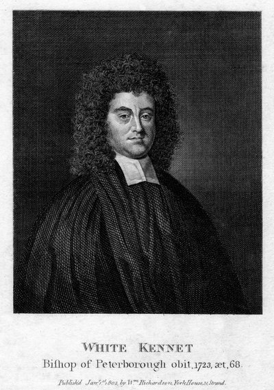 White Kennet 1660-1728, tarihçi ve Peterborough Piskoposu, 1803 by Unbekannt