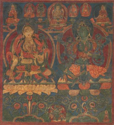 Beyaz Tara ve Yeşil Tara, 1450-1500. by Unbekannt