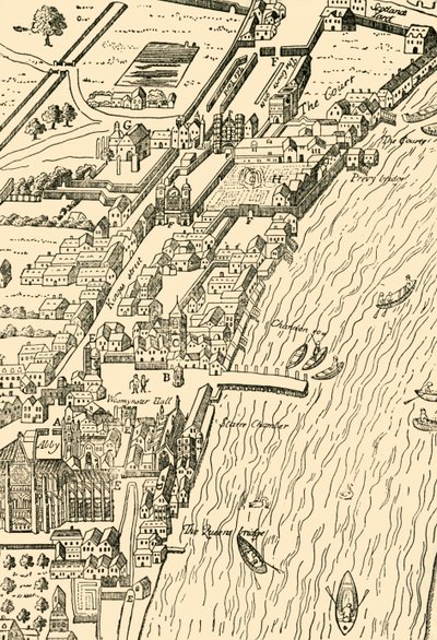 Whitehall ve Westminster. Aggas Haritasından, 1881. by Unbekannt
