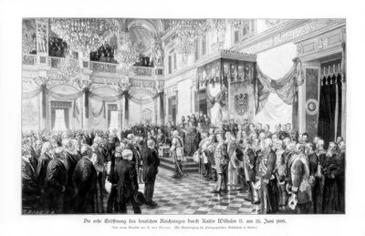 Wilhelm II ve bakanlar Reichstag
