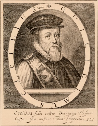 William Cecil, 1 Baron Burghley 1520-1598, İngiliz devlet adamı, 1889 by Unbekannt