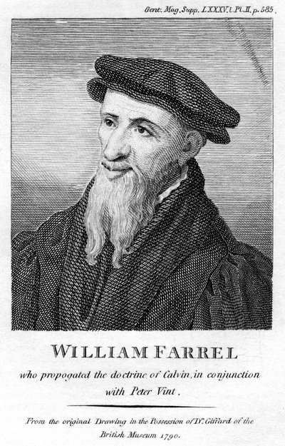 William Farel, 16. yüzyıl Fransız evangelisti by Unbekannt