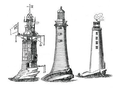 Winstanley, Smeaton ve Rudyerd fenerleri, 1833 by Unbekannt