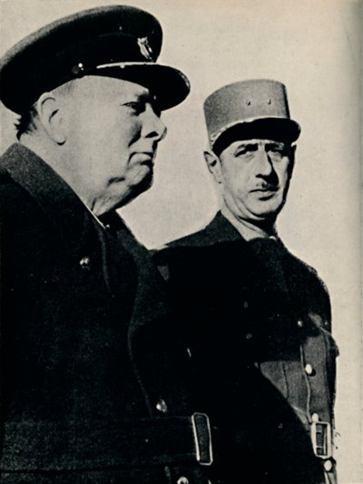 Winston Churchill ve General De Gaulle, Haziran 1940, 1945. by Unbekannt