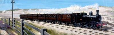 Birkenhead yolunda Wirral Demiryolu treni by Unbekannt