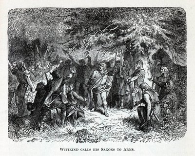 Wittekind, Saksonlarını Silahlanmaya Çağırıyor, 1882 by Unbekannt