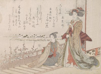 Bir Verandada Kadın ve Gençlik, 1806. by Unbekannt