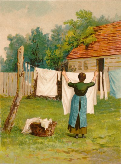 Çamaşır asan kadın, 19. yüzyılın sonu - 20. yüzyılın başı by Unbekannt